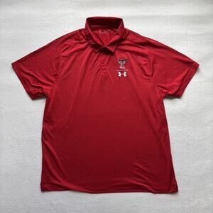 Texas Tech Red Raiders Under Armour Mens 2XL Polo Sports College Short Sleeve